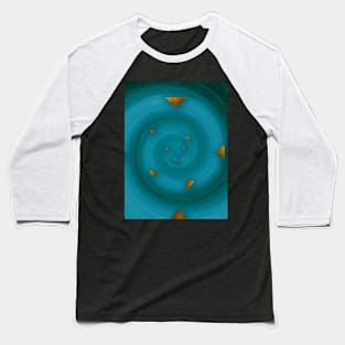 Blue spiral Baseball T-Shirt